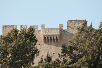 Fototapeta premium Kolossi Castle, a medieval fortress a few kilometers away from the city of Limassol, Cyprus.