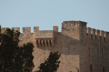 Fototapeta premium Kolossi Castle, a medieval fortress a few kilometers away from the city of Limassol, Cyprus.