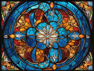 Obraz premium stained glass window in a church