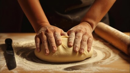 Hands kneading dough (2)
