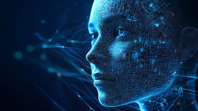 An AI-generated human face