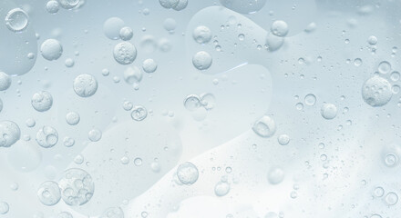 Abstract blue water oil bubbles background