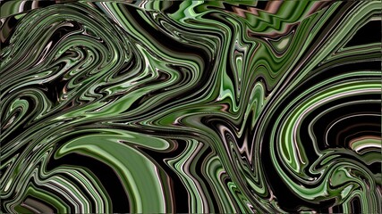 Swirling Emerald: A vibrant abstract artwork of flowing, emerald green hues, creating a mesmerizing display of organic patterns and shapes.