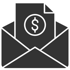 Paycheck Glyph Icon