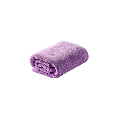 folded pink terry towel isolated on a transparent background, in a PNG format