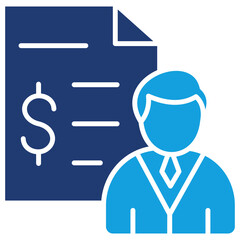 Wages Flat Blue Icon