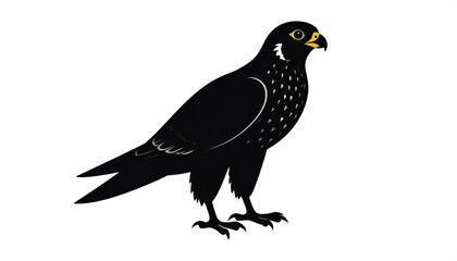 Fototapeta premium Silhouette of a peregrine falcon