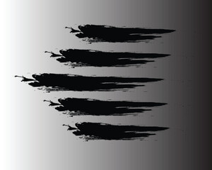 Abstract Black Brush Strokes on a Gradient Background