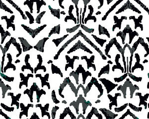 abstract vintage seamless pattern, dark color floral texture textile 