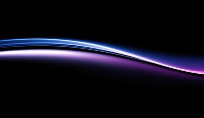 A smooth, elegant curve of vibrant blue and purple hues against a stark black backdrop.