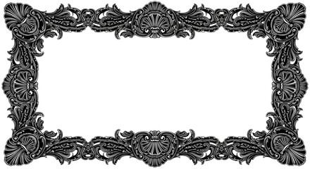 black and white frame with clipping path