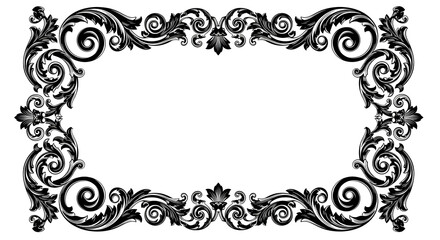 decorative frame with floral ornament