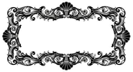decorative frame with floral ornament