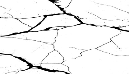 crack in the cracked wall. Vector design.