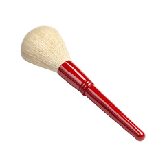 Large makeup brush isolated on a transparent background, in a PNG format