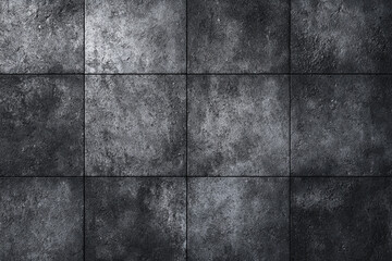 Dark gray square tiles textured wall background