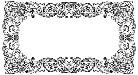 decorative frame with floral ornament
