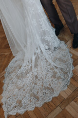 Bride and Groom Dancing Indoors