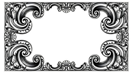 decorative frame with floral ornament
