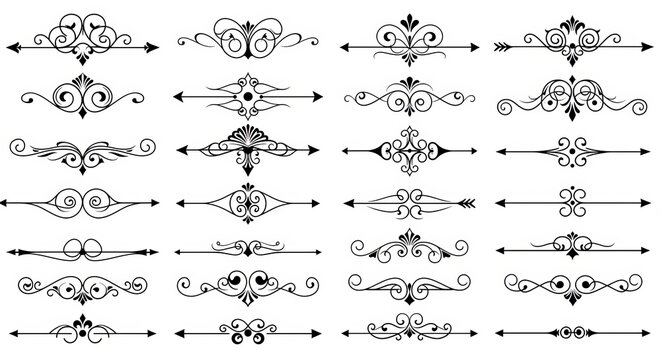 Ornamental Divider Lines Collection for Classic Design and Decoration