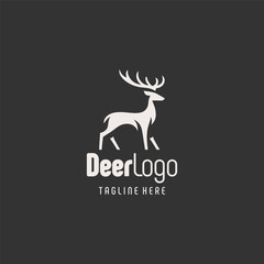 Elegant Deer Outline Logo Design
