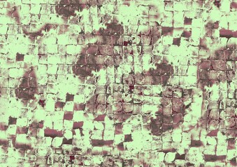 Beige Green Natural Tile and Brick Texture Background