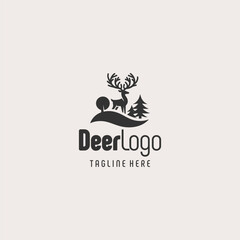 Premium Wild Deer Logo Symbol