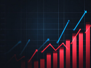 graph, business, chart, arrow
