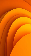 Minimalist Orange Geometric 3D Arc Design