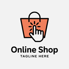 Creative online shopping logo design