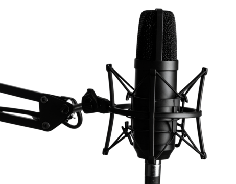 “Silhouette of Professional Microphone, isolated on transparent background”. - Powered by Adobe