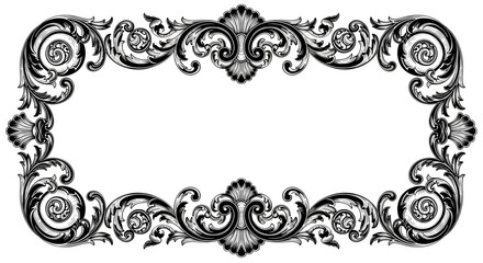 decorative frame with floral ornament