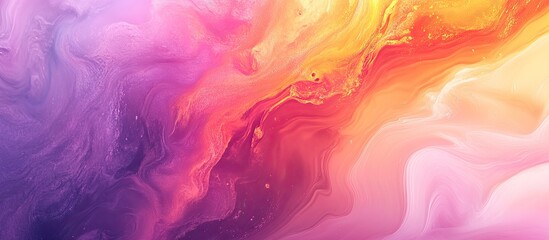 Vibrant River of Swirling Amethyst, Magenta, and Molten Gold