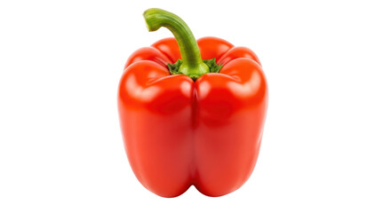 Isolated ripe red bell pepper or capsicum on a neutral surface for healthy cooking ideas