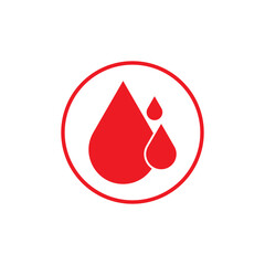 Fototapeta premium Human Blood logo template vector icon illustration design on white background. 