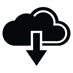 cloud upload download vectoe icon