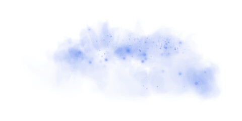 Ethereal Blue Mist and Fog with Soft Smoke Swirls and Dust Explosion, Transparent Haze, and Dreamy Atmospheric Effect for Abstract Backgrounds