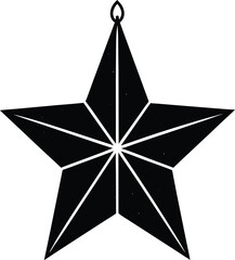 silver star on white background