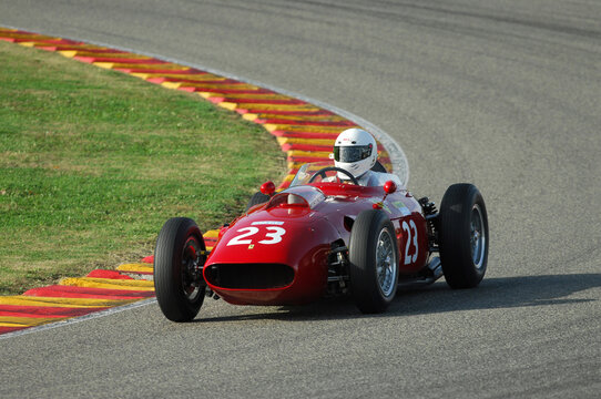 Mugello, Italy - 27th October 2007: Unknown run with Vintage Ferrari Grand Prix Car on Mugello Circuit during the Event of Ferrari Racing Days Year 2007, Italy