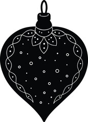 christmas tree with red heart