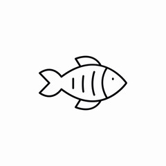 fish sea icon sign vector