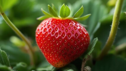 Close-up of a ripe strawberry