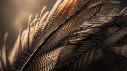 Close-up of feathered wing