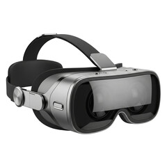 Experience immersive virtual reality with sleek modern headset for gaming and entertainment projects