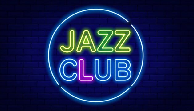 Neon sign for a jazz club