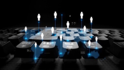 People networking, business connections, digital networking platforms, professional collaboration, and expanding opportunities through business relationship building and engagement. Muxer