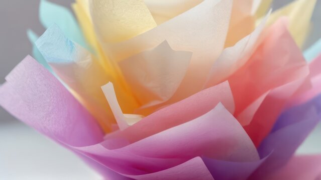 Colorful paper layers