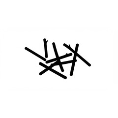 Abstract black lines artfully arranged create a dynamic, modern design element for creative projects