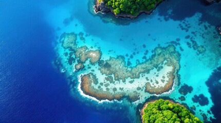 Discovering vibrant coral reefs and clear blue waters in a tropical paradise during a sunny day