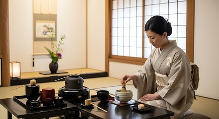 Tea Ceremony Preparation.